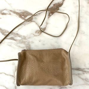 ~vintage~ Carlos Falchi tan snakeskin. Like new